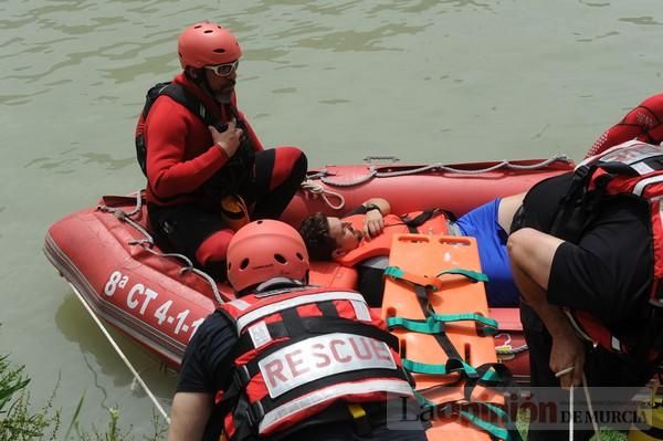 Simulacro en el río Segura