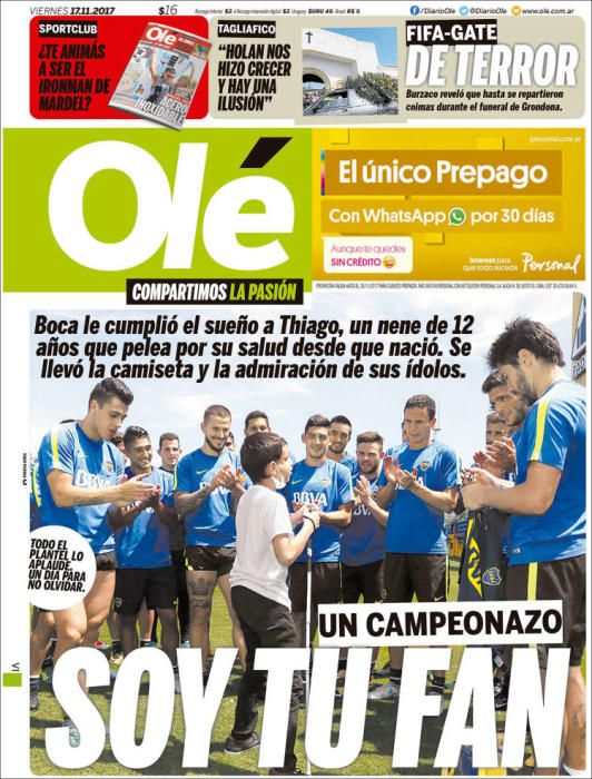 Las portadas del viernes 17 de noviembre