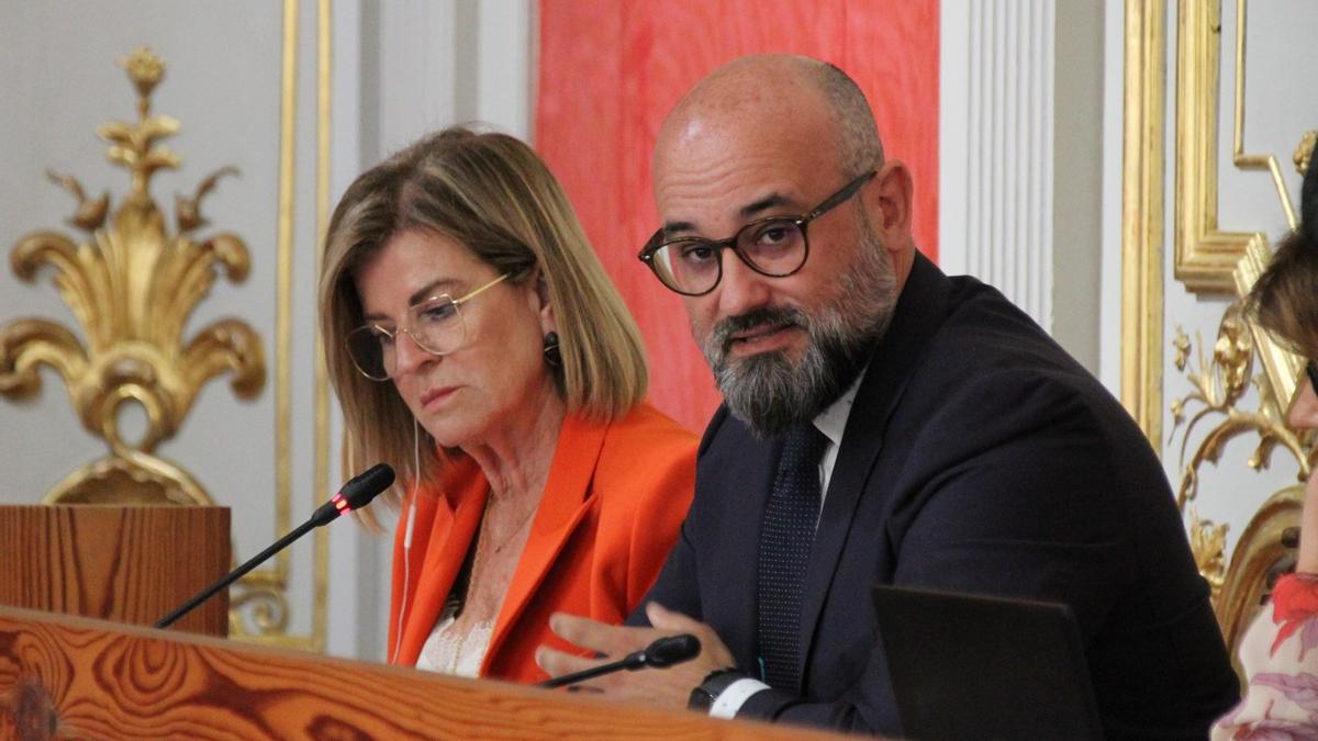 Imagen del concejal de Deportes del Ayuntamiento de Las Palmas de Gran Canaria, Aridany Romero, durante el pleno de este viernes.