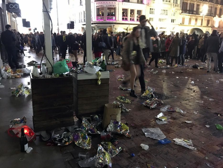 Nochevieja en el centro de Málaga