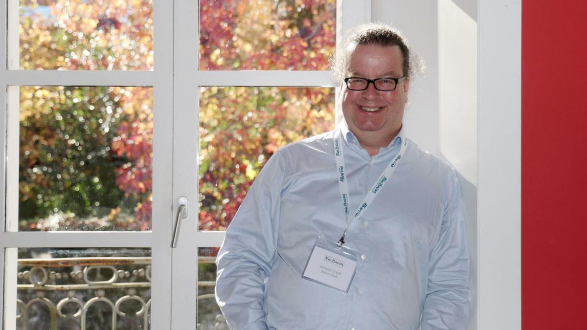 Robert Rask en el Consejo Regulador de la D.O. Rías Baixas, en Pontevedra.