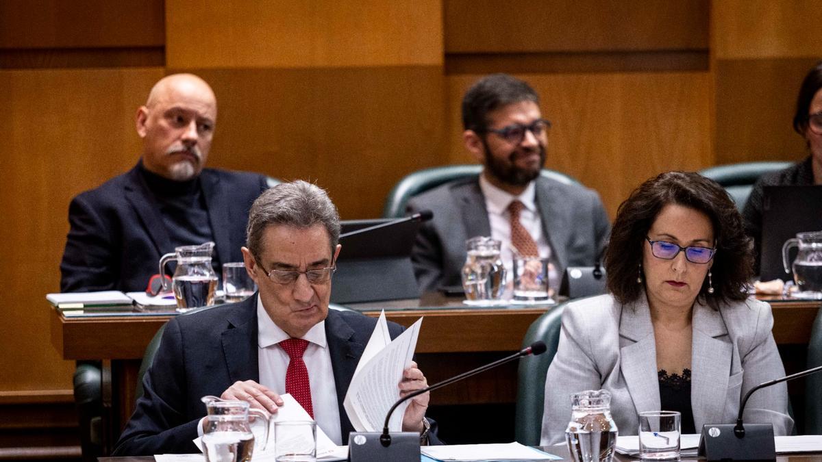 La concejala de Vox, Eva Torres, junto al portavoz de la formación, Julio Calvo.