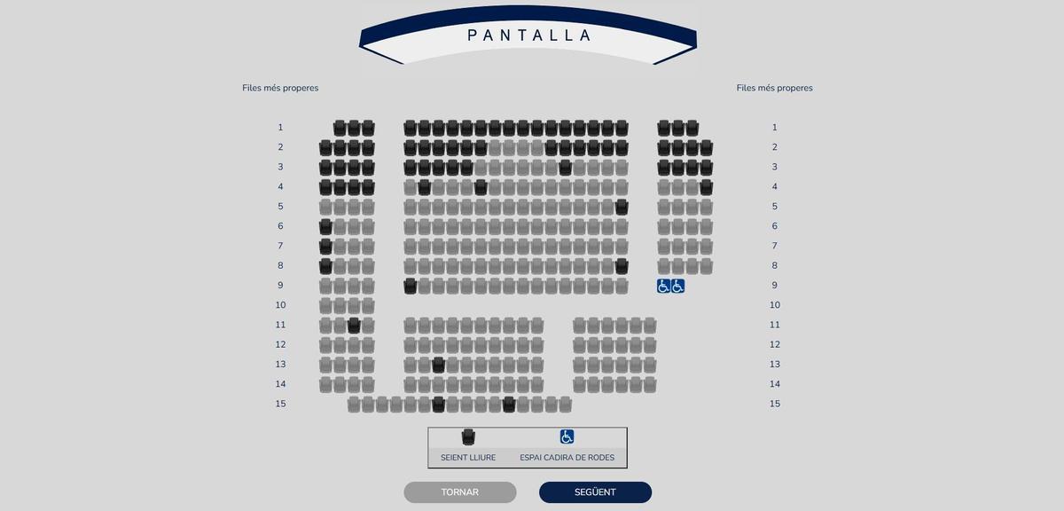 Sala de cine per la pel·lícula "Torrente, presidente"