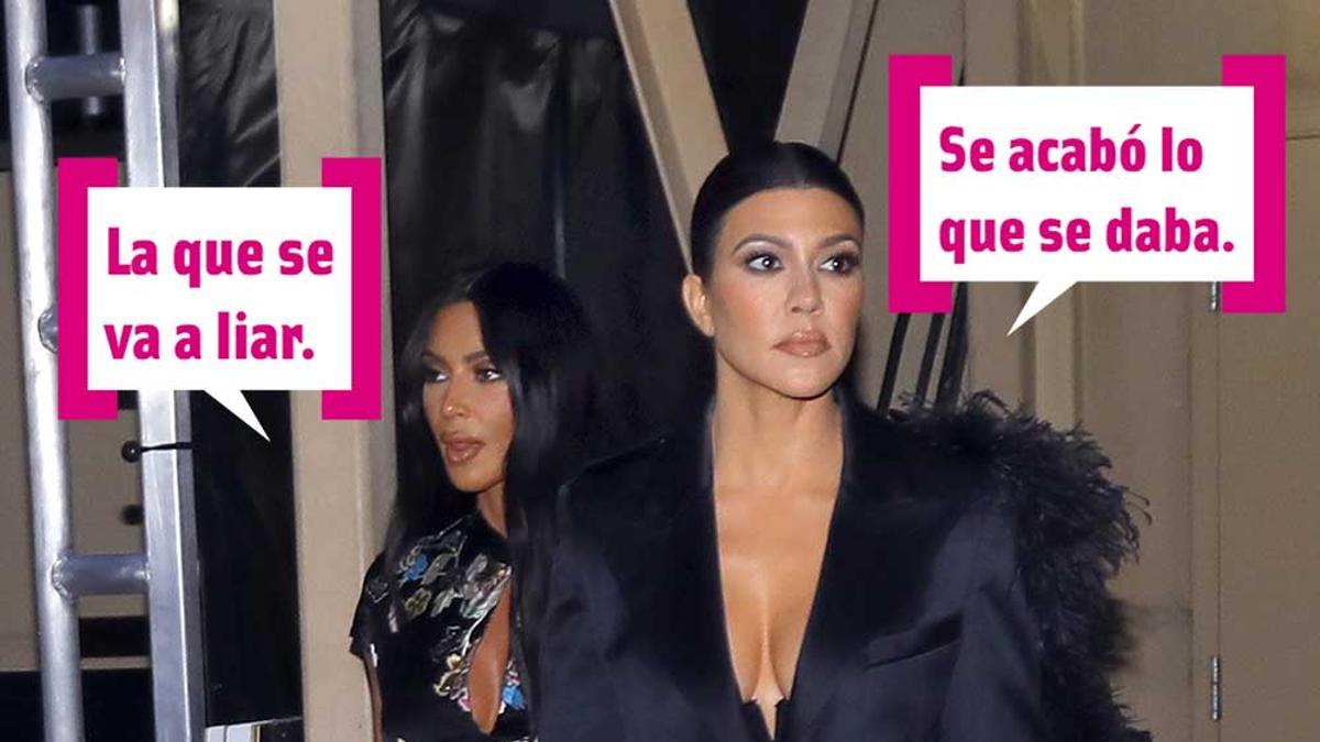 Kim Kardashian y su hermana Kourtney Kardashian