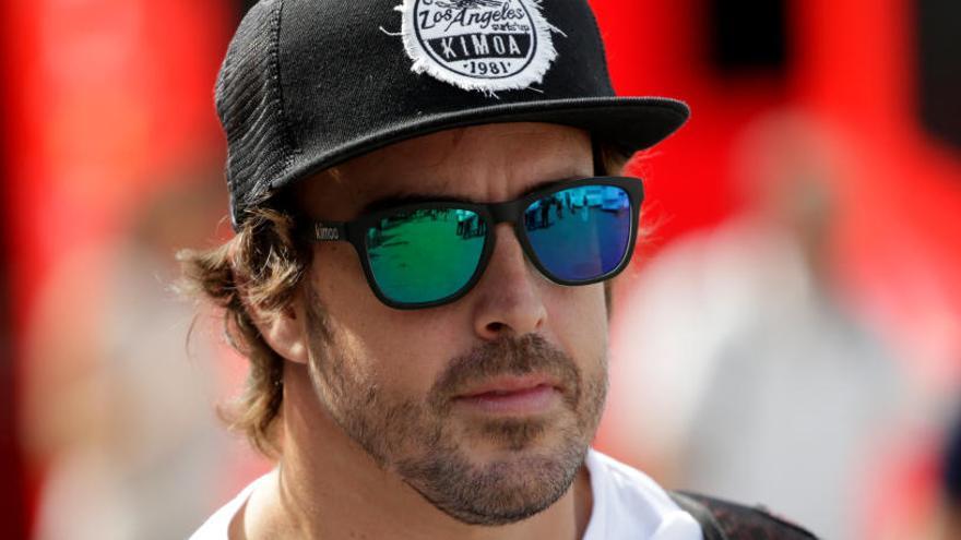 Fernando Alonso en el circuito de Monza.