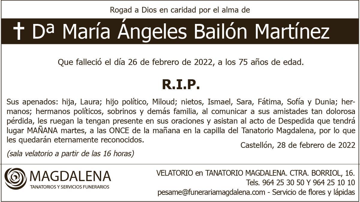 Dª María Ángeles Bailón Martínez