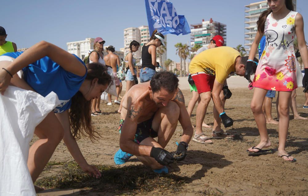 Más de 200 voluntarios se unen a la iniciativa Bajamar 2050, una recogida de residuos por tierra, superficie y fondo del mar