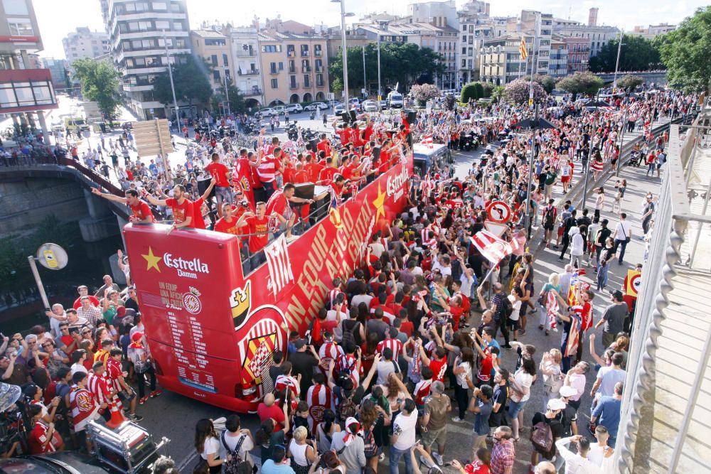 Rua de celebració de l'ascens del Girona