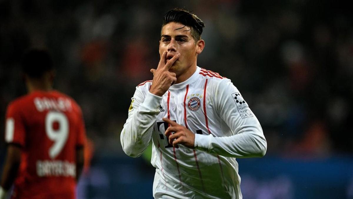 James Rodríguez con la camiseta del Bayern de Múnich