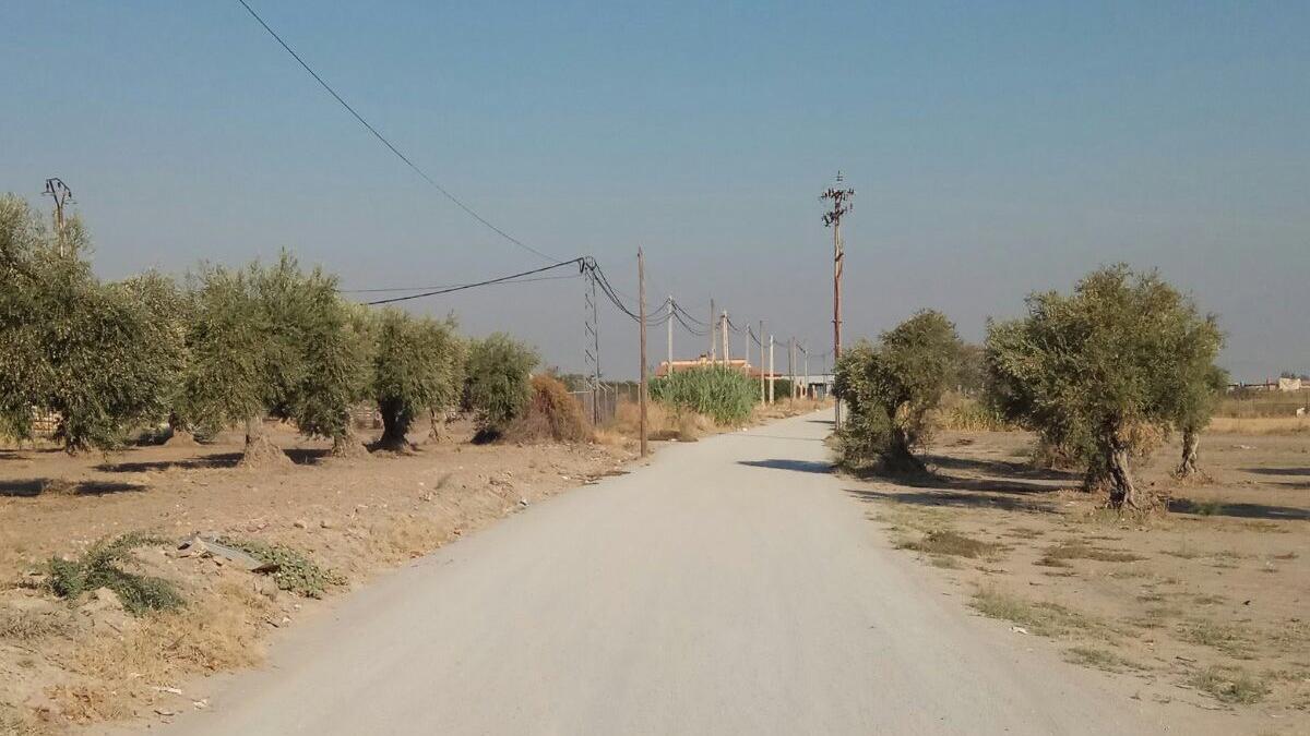 Camino rural en las inmediaciones de Villanueva de la Serena.