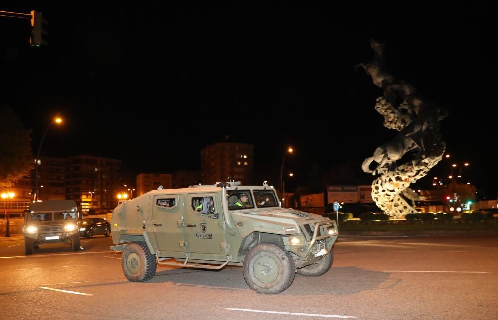 Los militares ya patrullan diferentes calles de Vigo para asegurar que se cumple con el decreto del estado de alarma