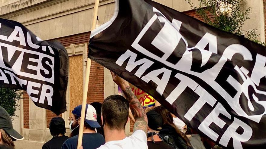 Protesta antirracista en Maryland.