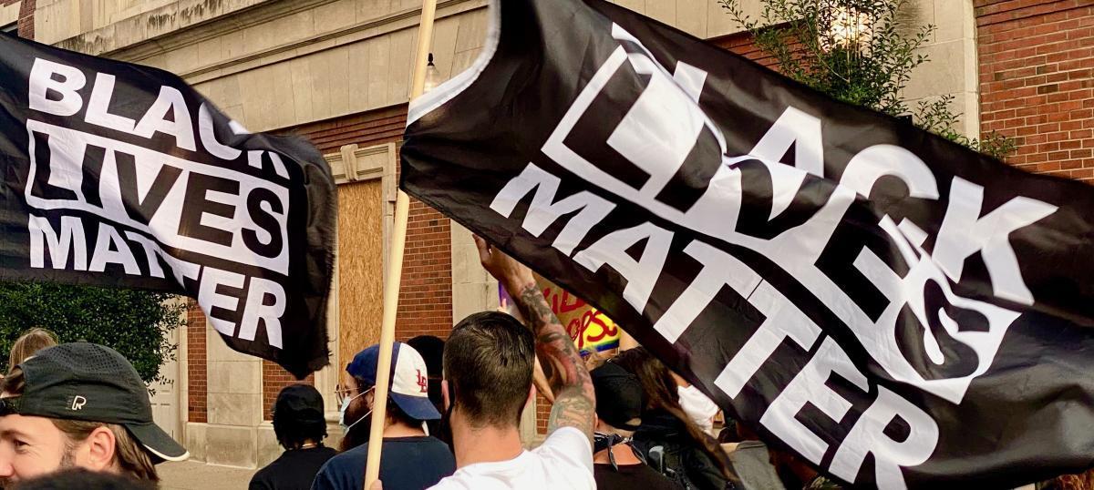 Protesta antirracista en Maryland.