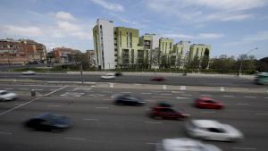 Barcelona. 26.04.2023. Barcelona. Imagen de los carriles de entrada de coches a la ciudad por la avenida Meridiana . Fotografía de Jordi Cotrina