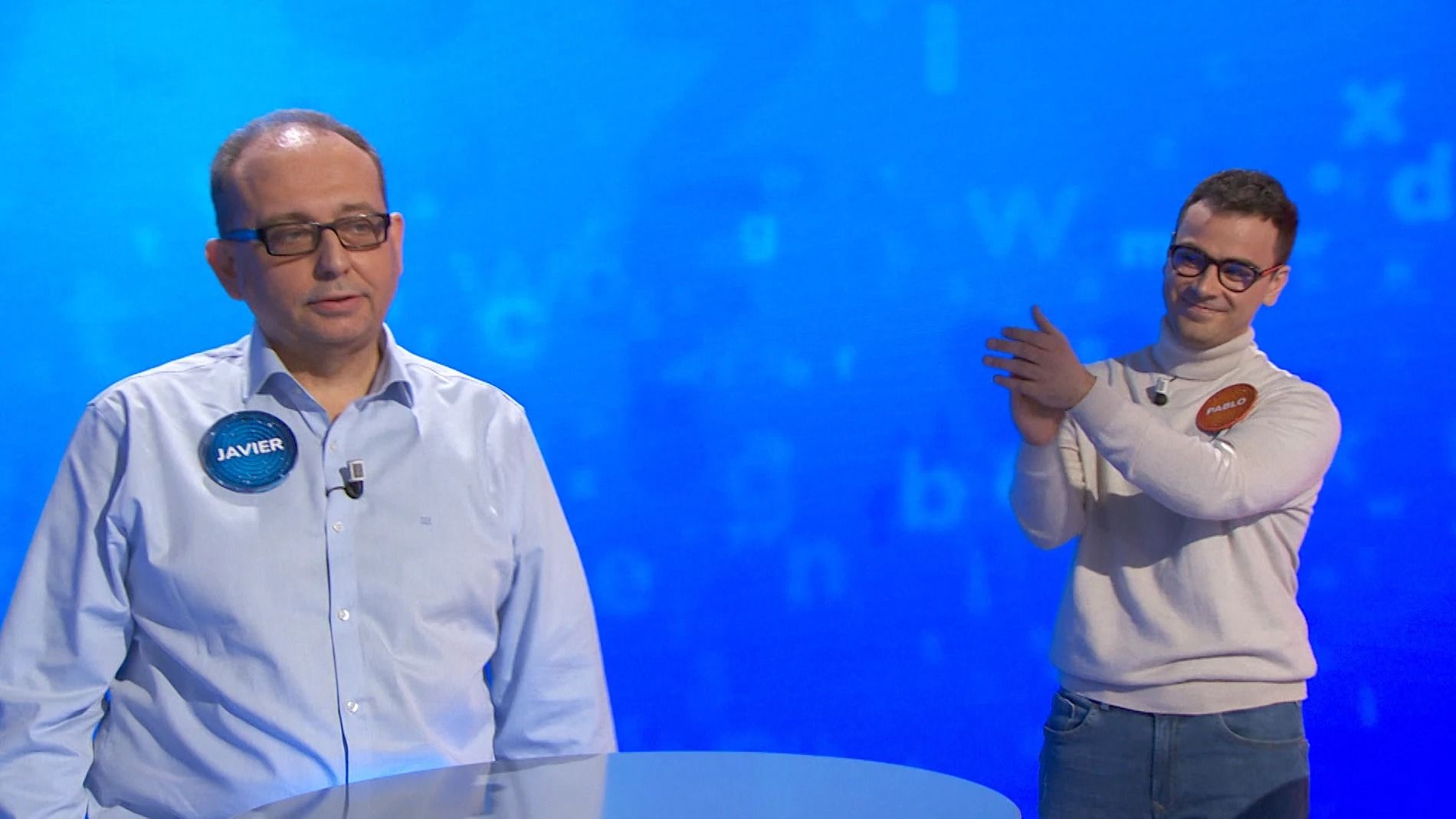 Javier Dávila y Pablo Díaz, en el rosco de Pasapalabra.