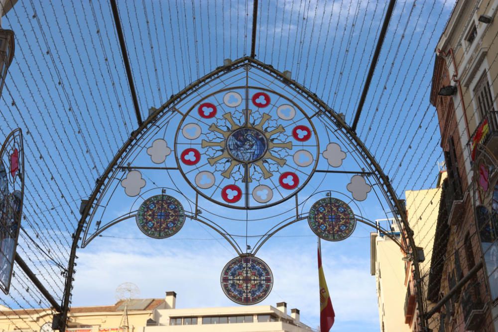 Luces de Navidad en el Centro de Málaga.