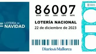 El 86.007, sexto quinto premio del Sorteo de Navidad 2023, cae en Artà, Santanyí, Ciutadella, Ibiza y Palma