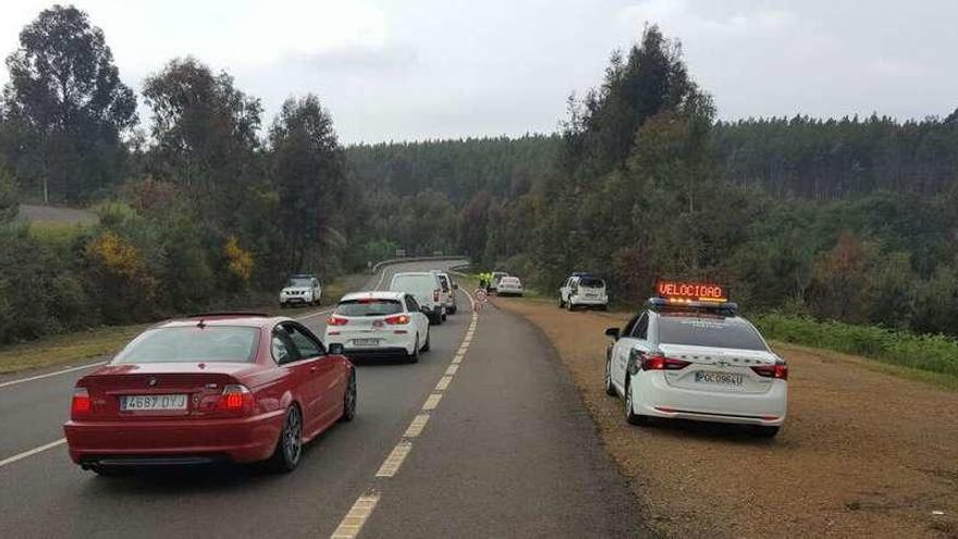 Uno de los controles realizados esta semana por la Guardia Civil en la provincia de A Coruña.