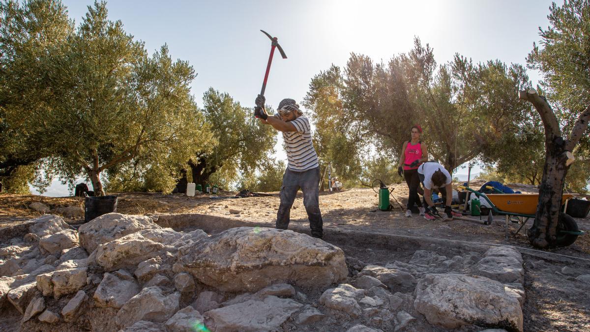 Trabajos en el yacimiento arqueológico de Nueva Carteya.