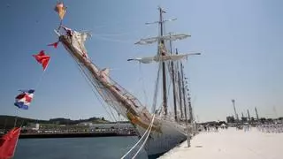 El buque "Elcano",  rumbo a Gijón, donde será madrugador al llegar y donde la Princesa Leonor volverá a embarcarse en él