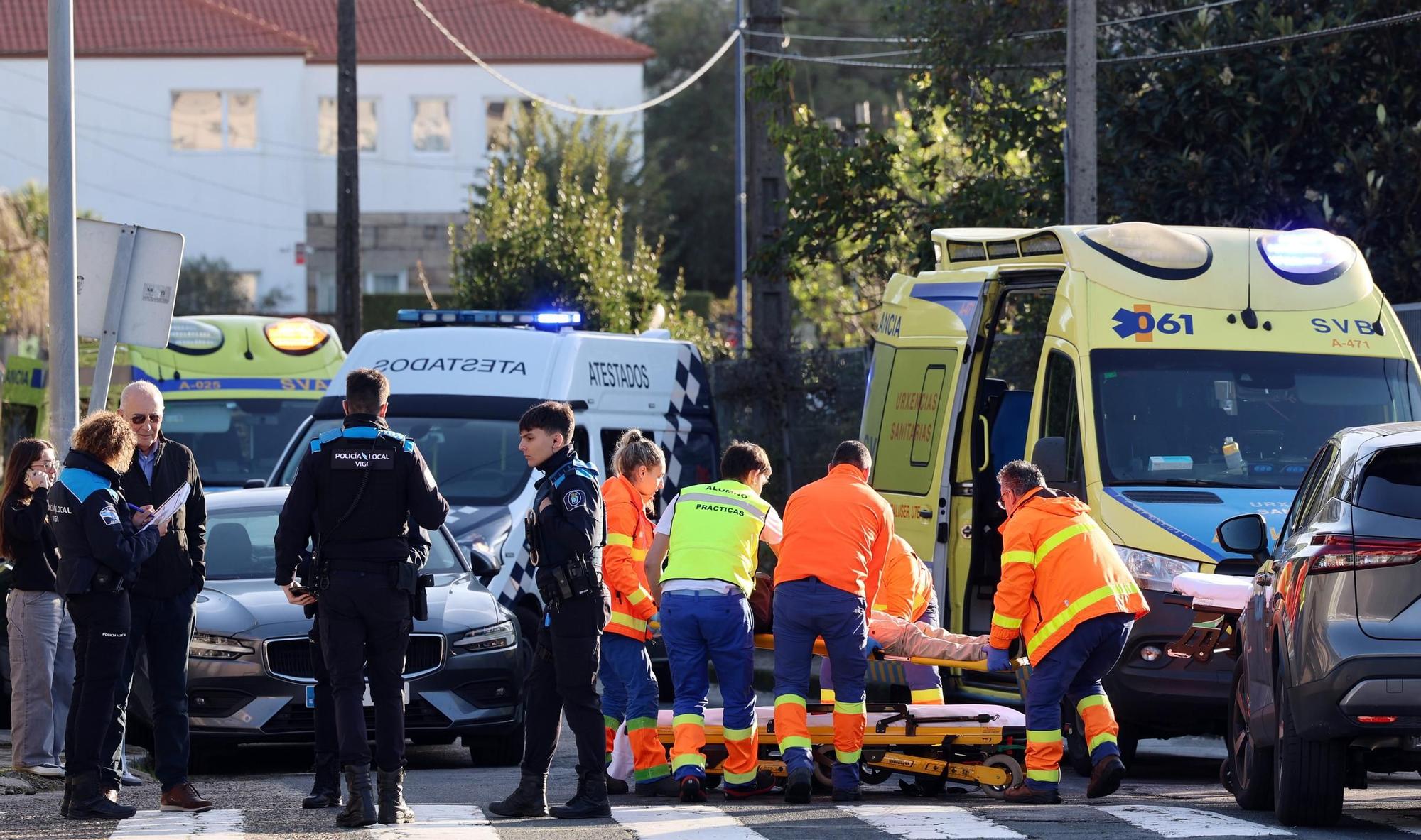 Un accidente de tráfico en Vigo