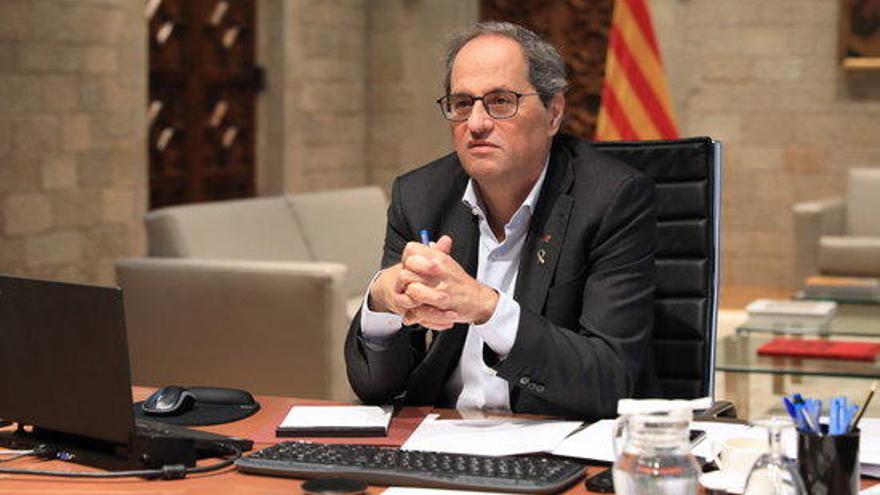 Quim Torra al seu despatx.