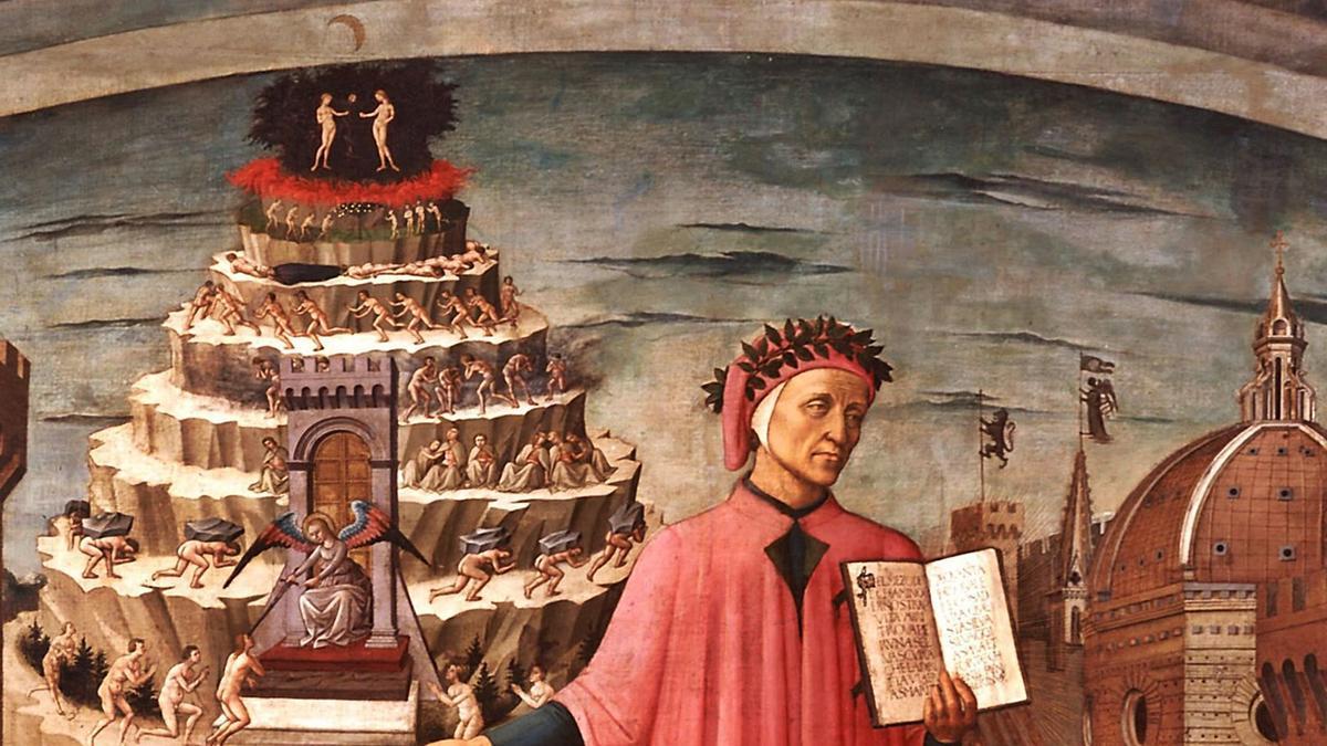 Dante Aligheri (1265-1321), autor da Divina Comedia (1308-1321), un dos grandes textos da literatura universal, de quen se está a celebrar o 700 cabodano.