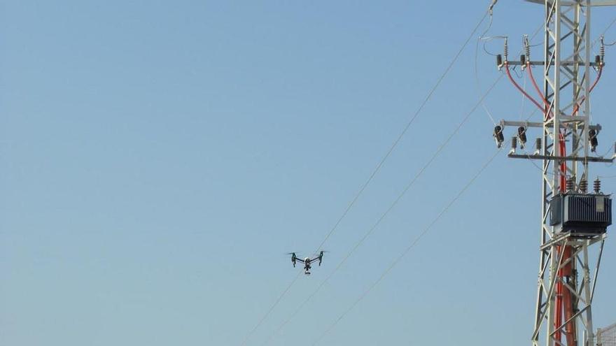 Demostración de una inspección con un dron.