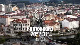 El tiempo en Pontevedra: previsión meteorológica para hoy, lunes 14 de septiembre
