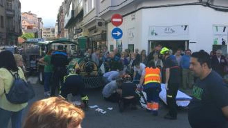 Una anciana atropellada en Vilagarcía por el tren turístico