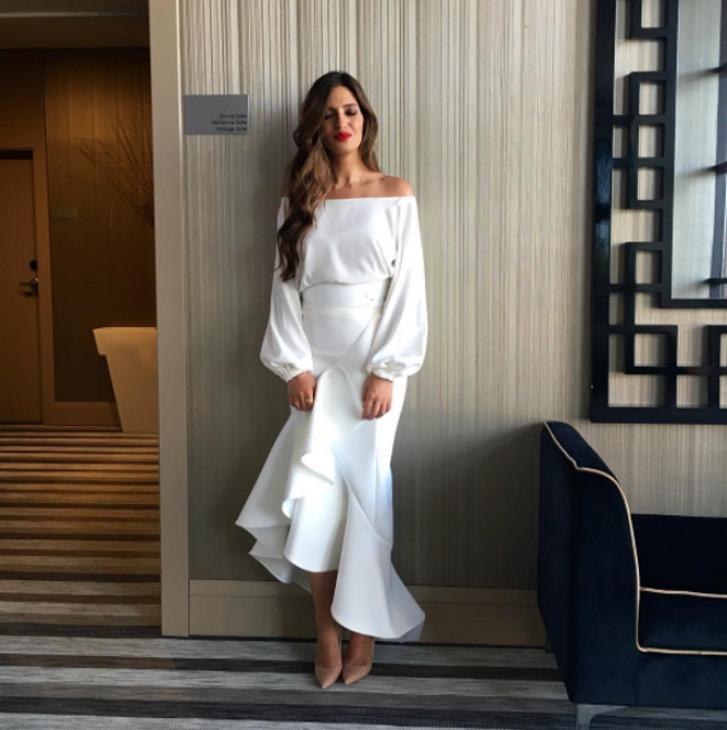Los mejores looks de Sara Carbonero: con vestido de volantes de Silvia Tcherassi