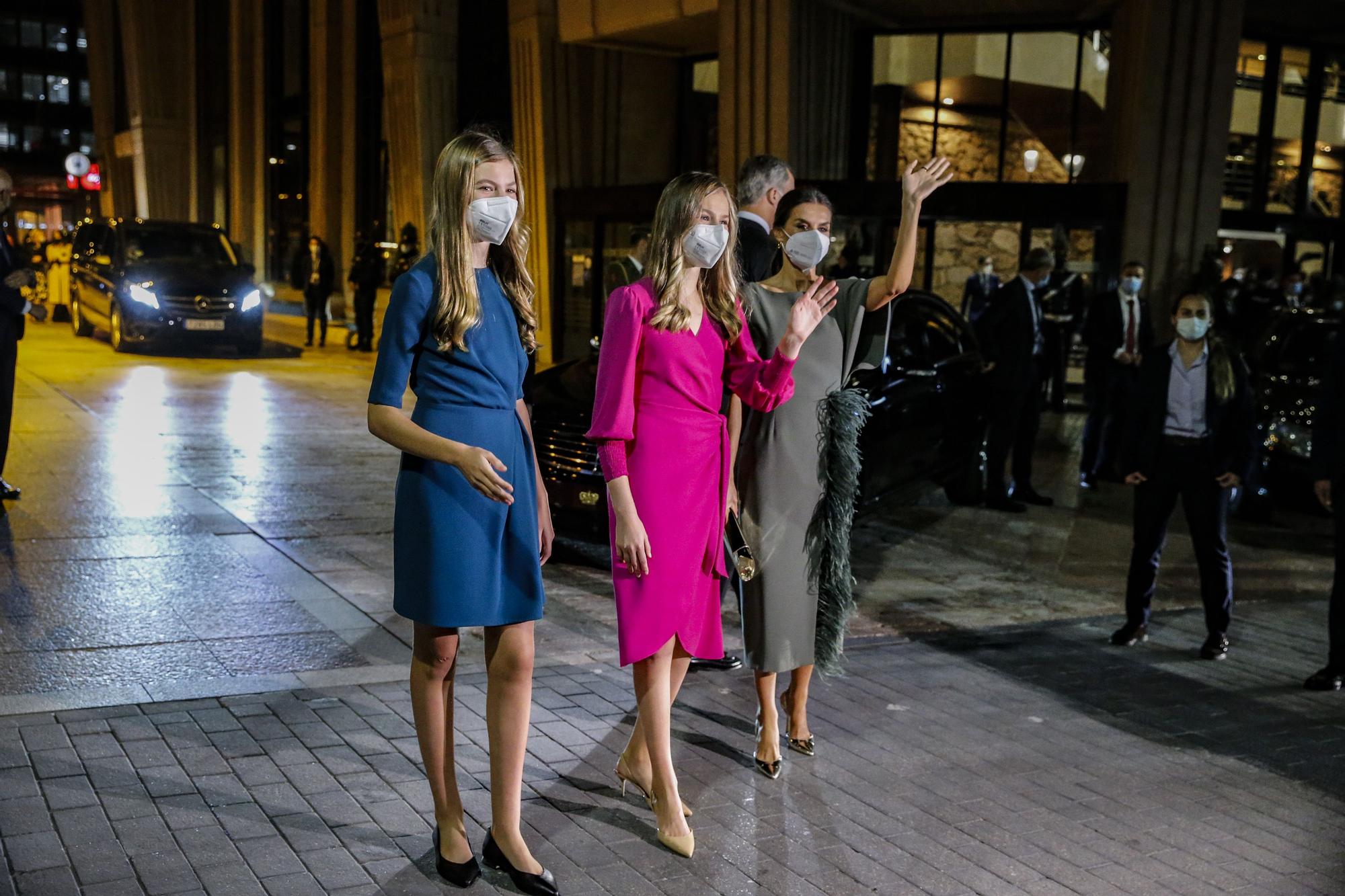 La Familia Real, tras el concierto en el Auditorio Príncipe Felipe