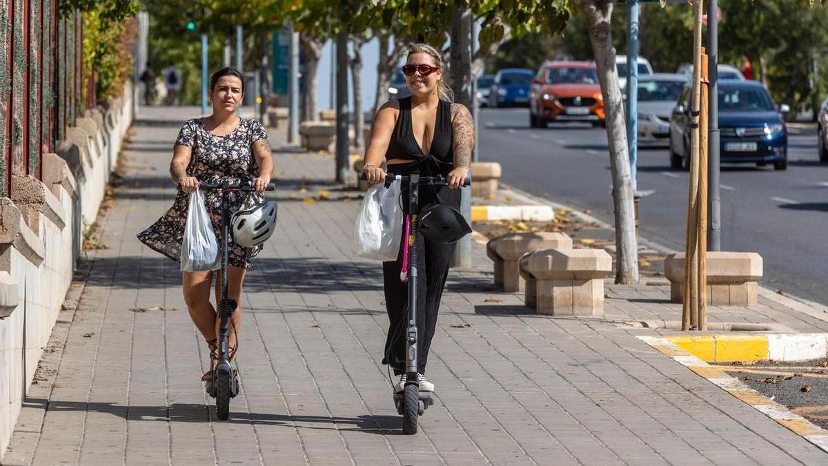 el endurecimiento de la nueva normativa de patinetes no cala en su primer día en Alicante