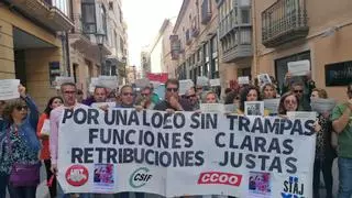 Los funcionarios de Justicia cortan el tráfico en San Torcuato y Riego