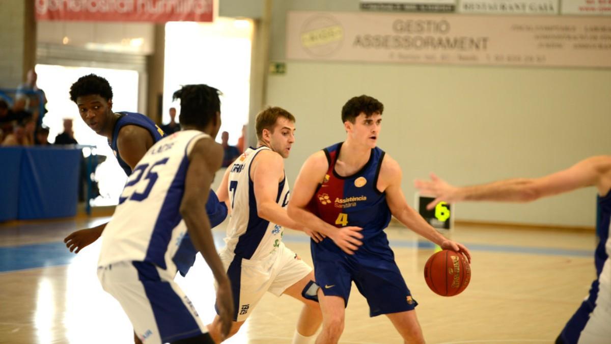 Raul Villar, en un partido de Lliga Catalana con el Barça Atlètic