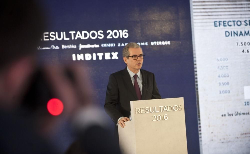 Pablo Isla presenta los resultados de Inditex 2016