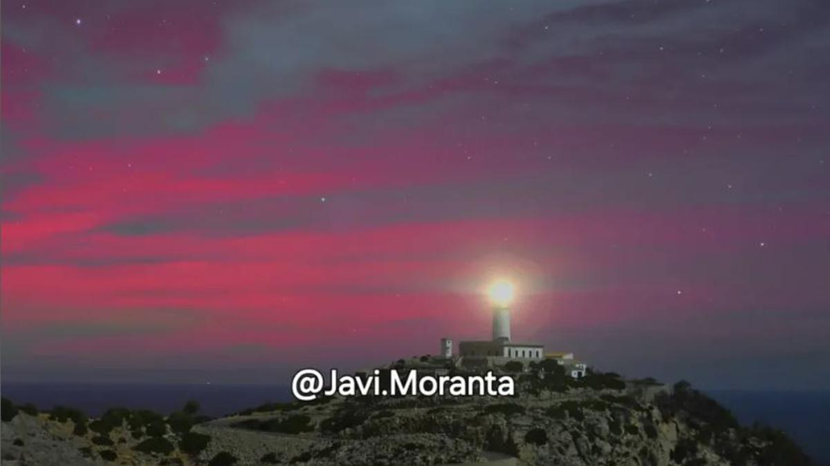 Javi Moranta beobachtete die Polarlichter am Cap de Formentor.