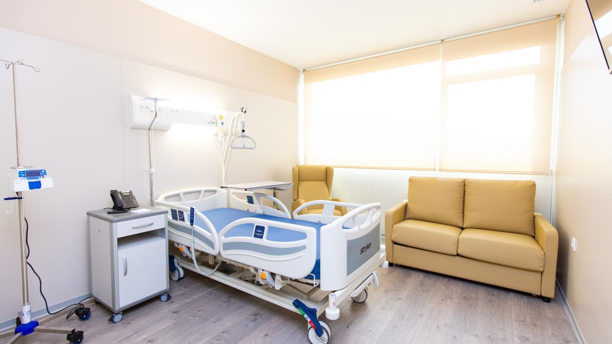 Las confortables habitaciones del hospital