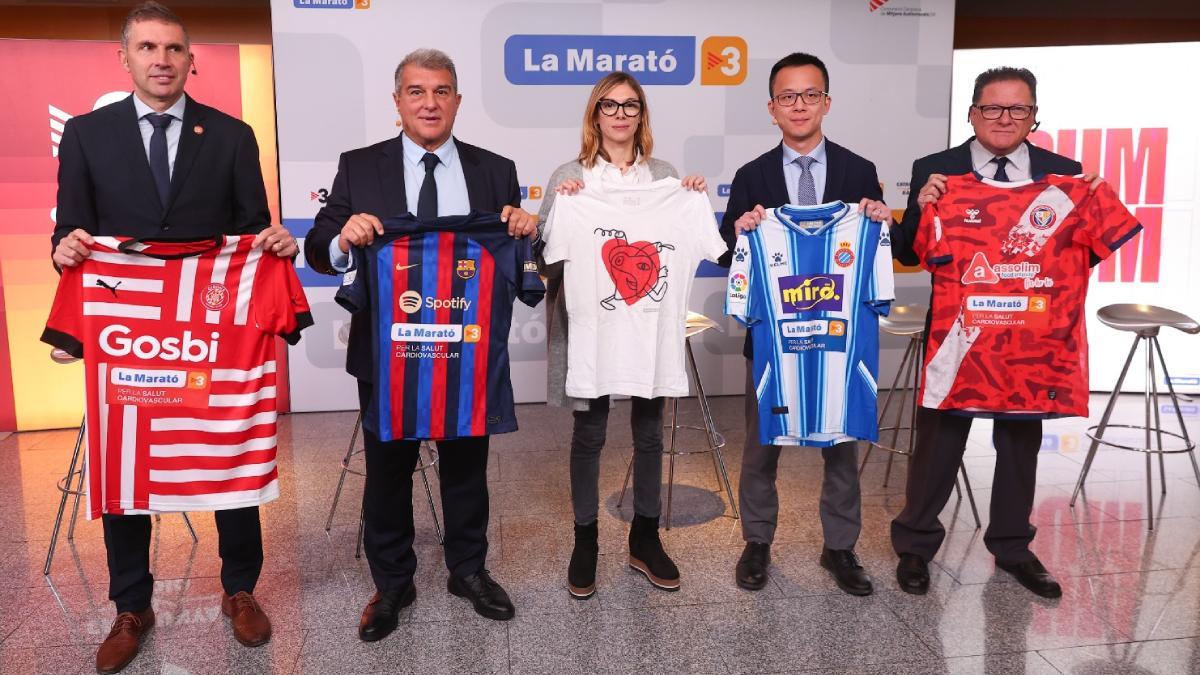 Los clubes catalanes de fútbol profesional, con La Marató de TV3