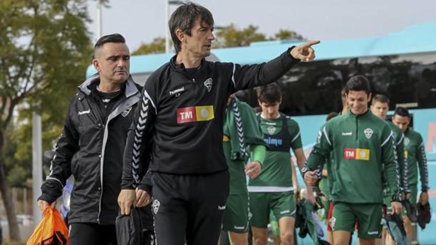 Pacheta, ayer, a la llegada al entrenamiento en Altabix.