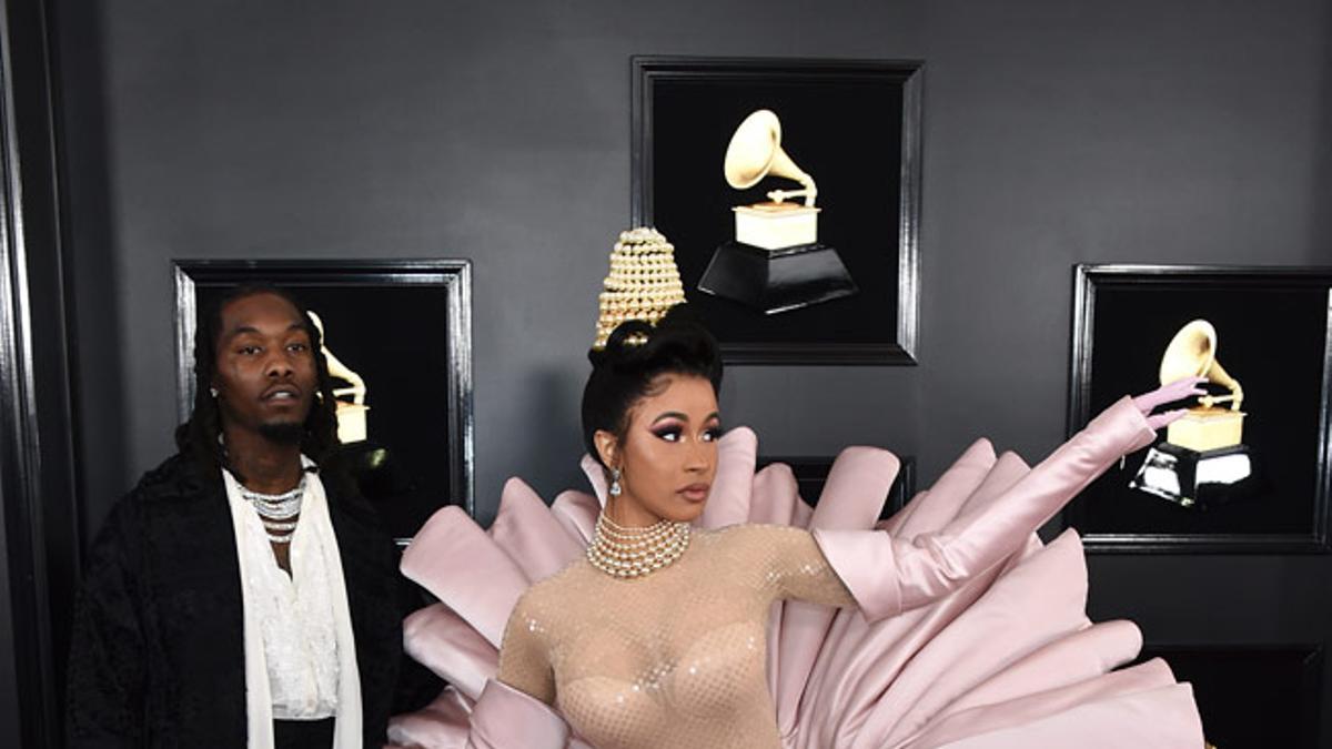 Cardi B y Offset, en la alfombra roja de los Grammy 2019