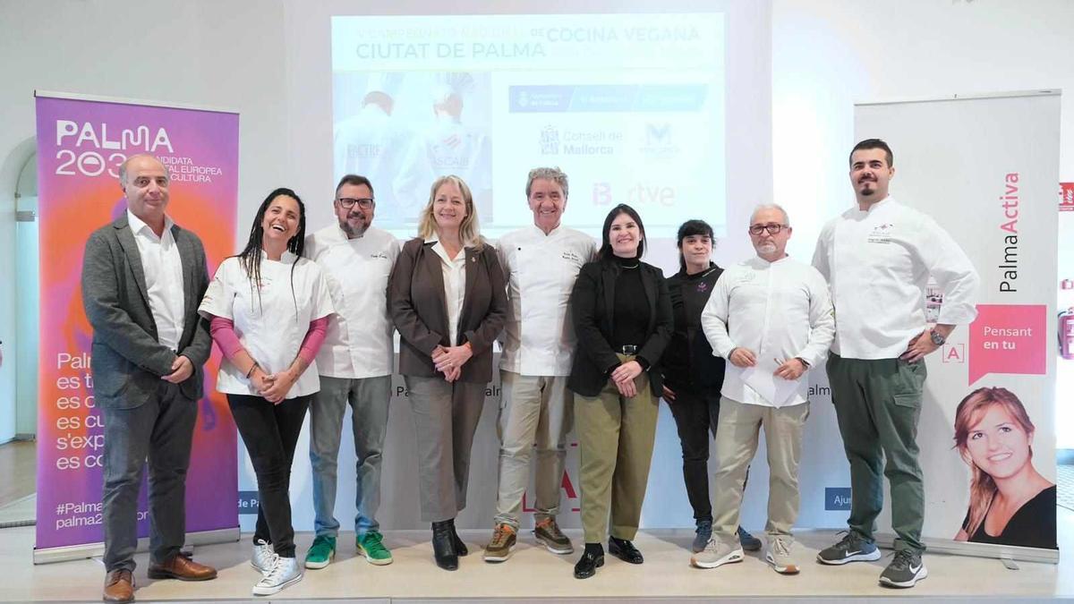 Presentación del Campeonato Nacional de Cocina Vegana en las instalaciones de Palma Activa.