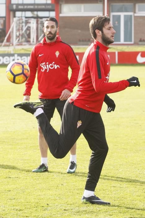 Entrenamiento del Sporting.