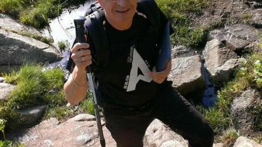 Alfonso Rodríguez, durante una de sus rutas montañeras