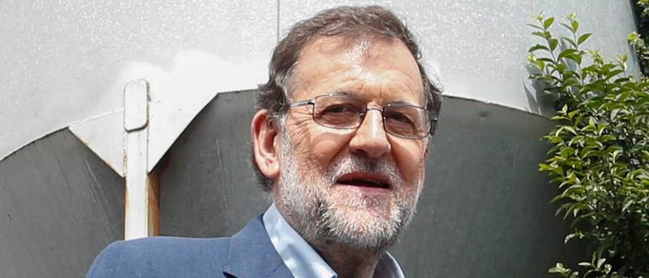 Mariano Rajoy, durante su visita a Asturias en esta campaña.