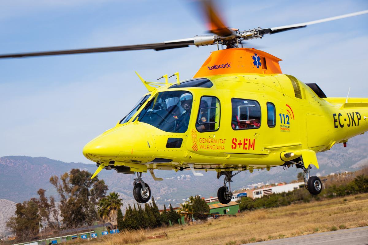 Helicóptero medicalizado de la GVA.