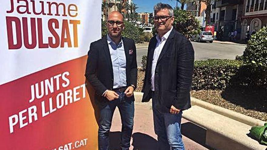Els dos candidats de JxLloret, Jaume Dulsat i Jordi Sais.