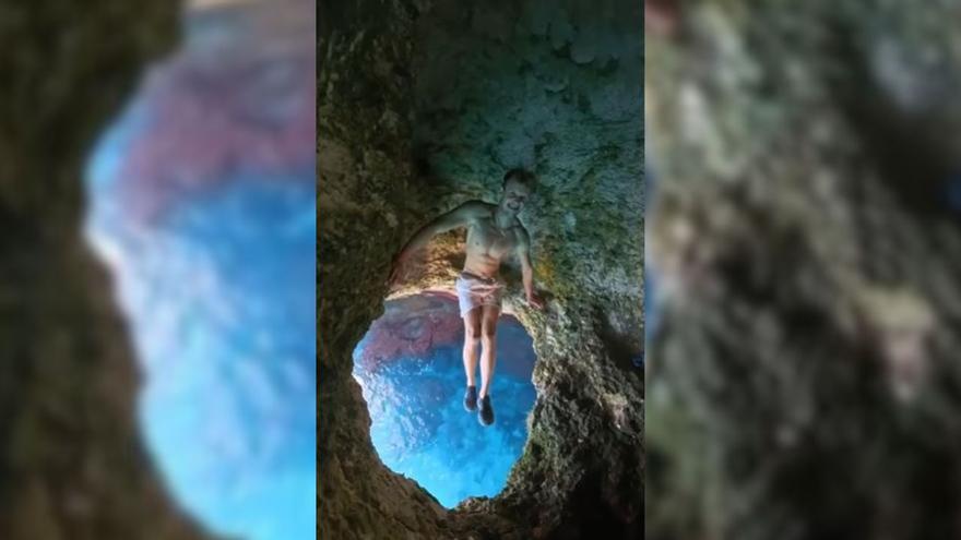 Preocupación en redes por el salto de dos turistas a una cueva en Mallorca: “Que no os pillen"