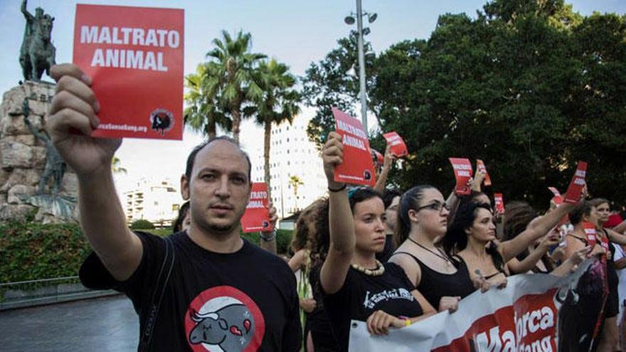 Mallorca Sense Sang, durante una protesta.