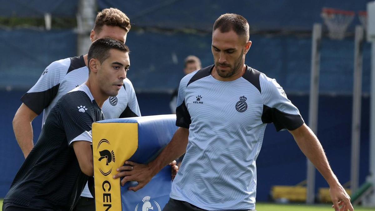 Primer entrenamiento de Víctor Ruiz en el Espanyol